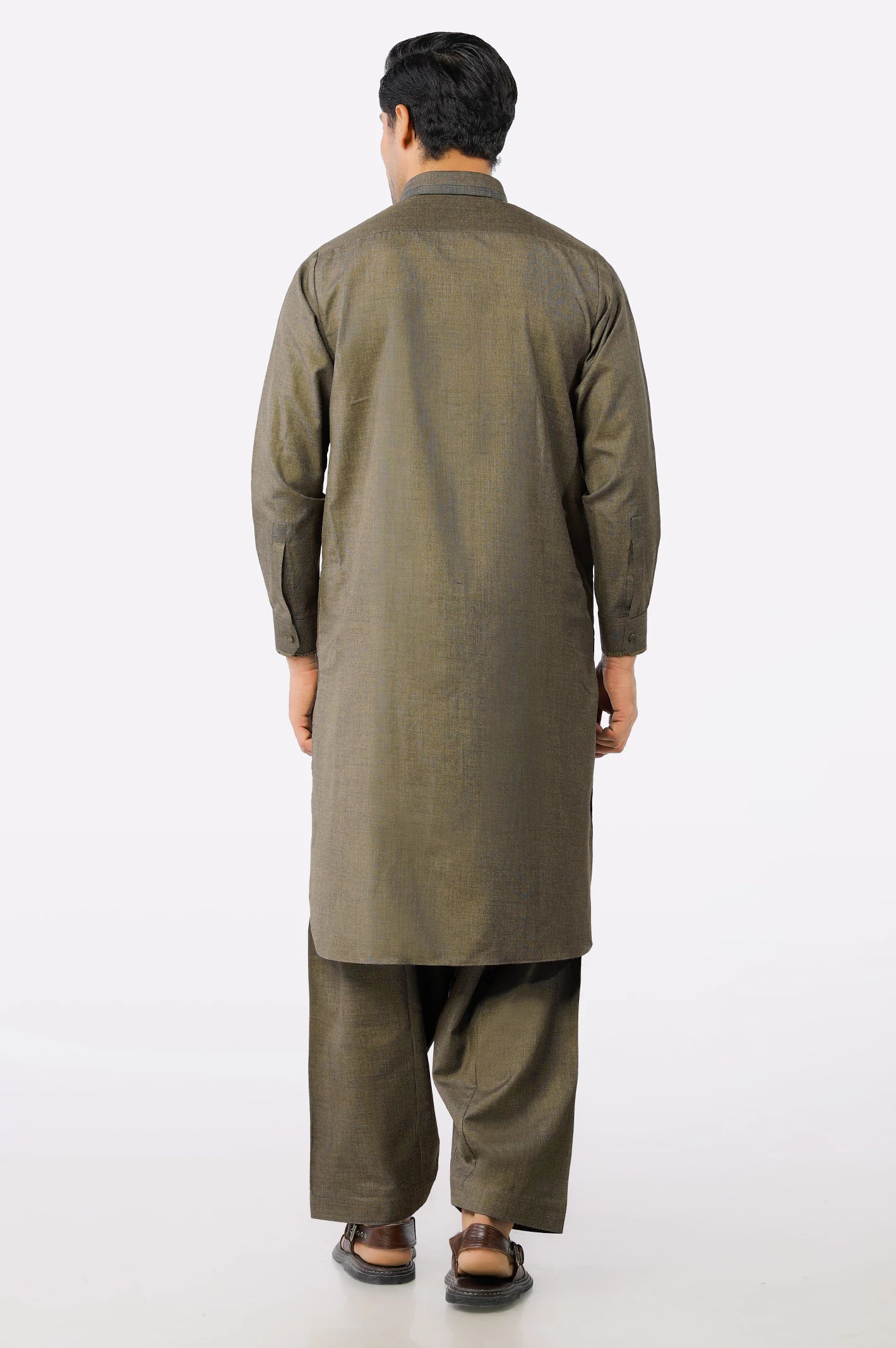 Dark Brown Wash & Wear Shalwar Kameez From Diners