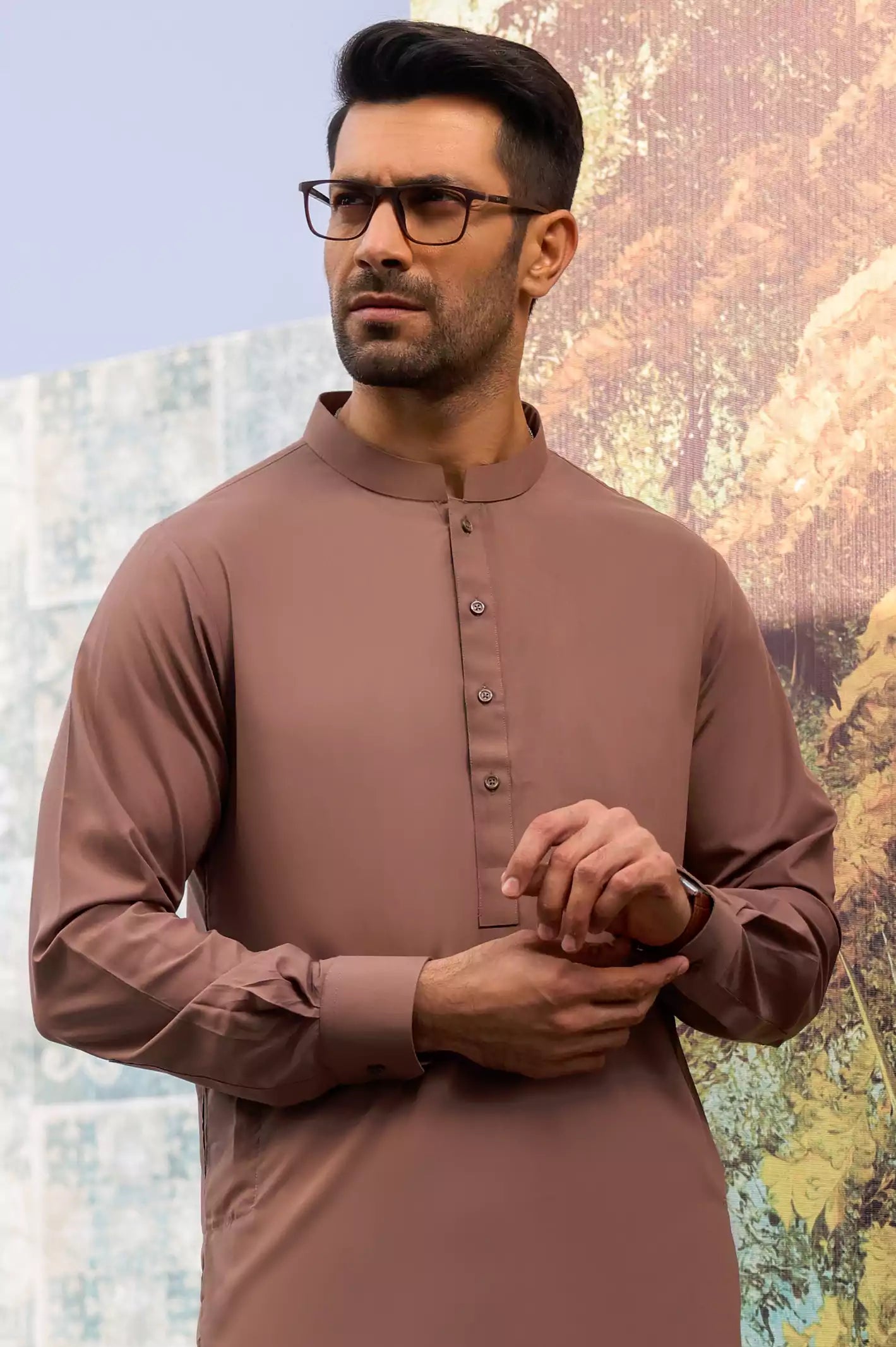 Brown Shalwar Kameez