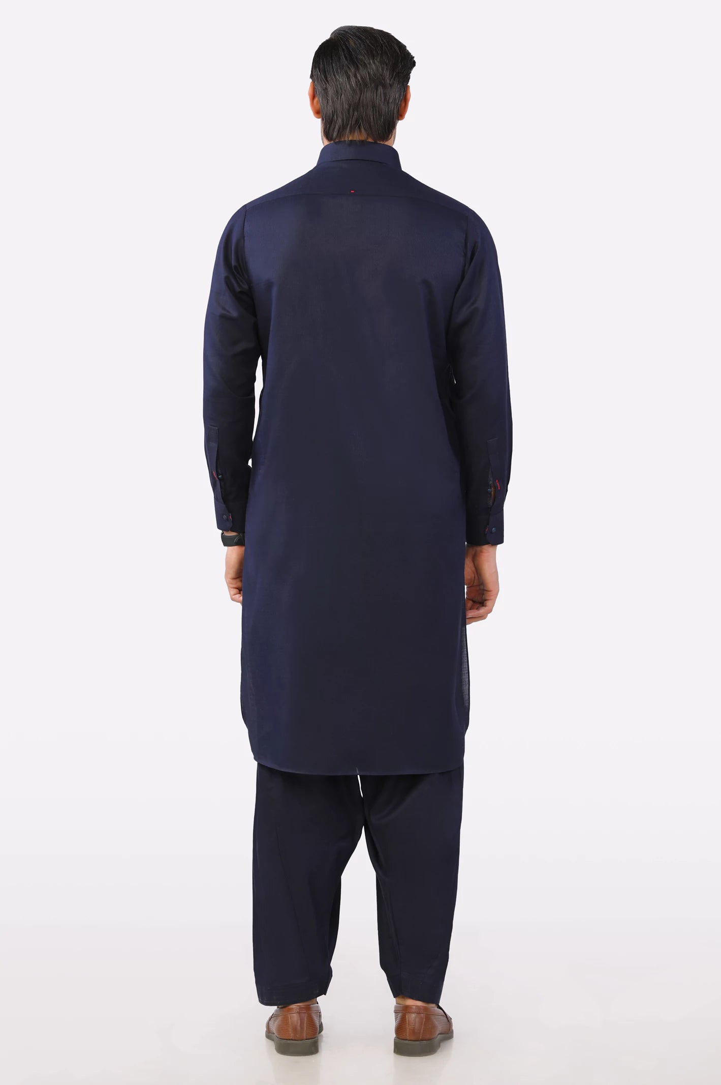 Men Wash & Wear Navy Blue Shalwar Kameez