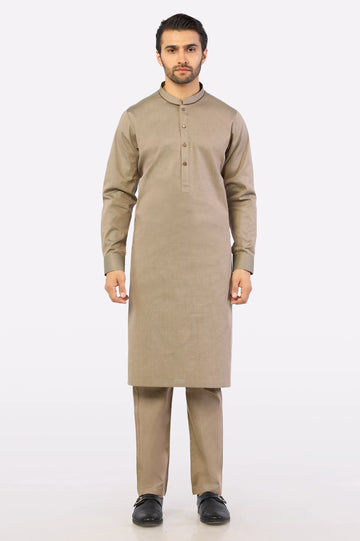 Brown Wash & Wear Kurta Pajama