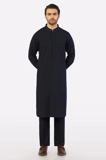 Navy Blue Wash & Wear Shalwar Kameez