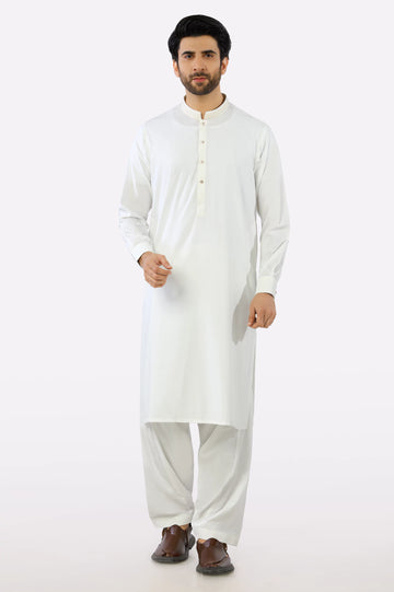 Off White Wash & Wear Shalwar Kameez