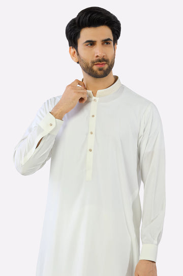 Off White Wash & Wear Shalwar Kameez