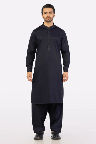 Men's Navy Blue Shalwar Kameez