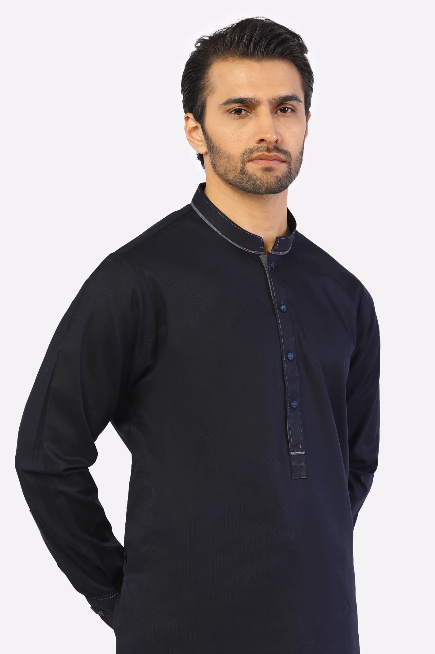 Navy Blue Wash & Wear Shalwar Kameez