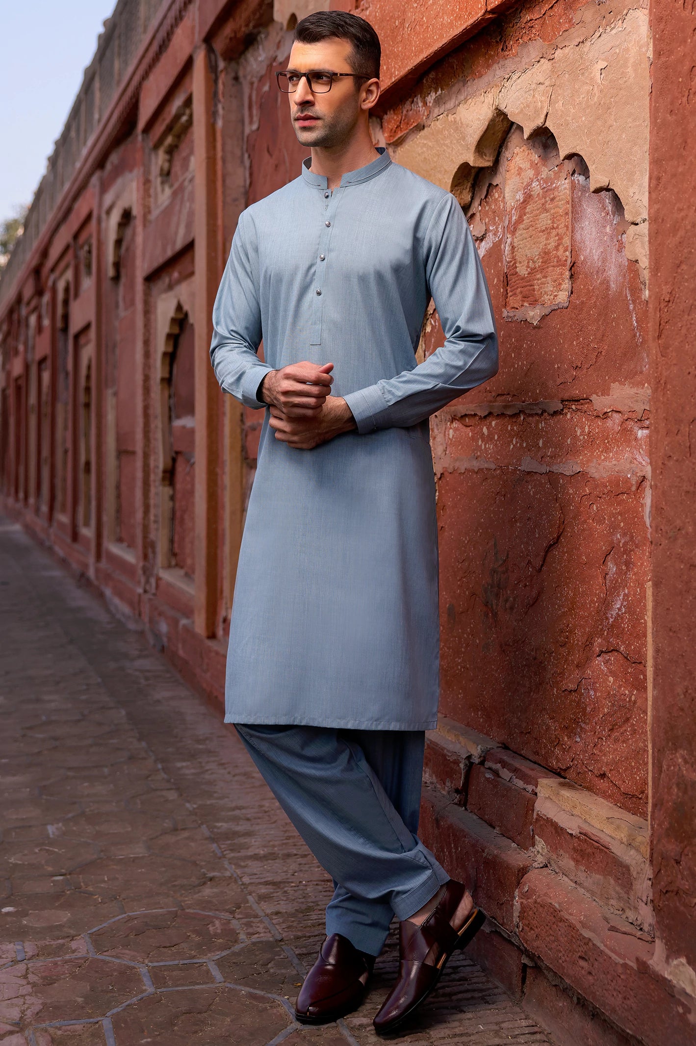 Shalwar Kameez Light Blue  for Mens