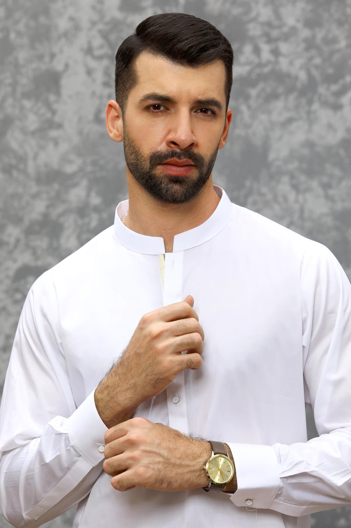 Men White Cotton Shalwar Kameez