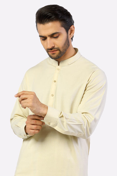 Cream Wash & Wear Shalwar Kameez
