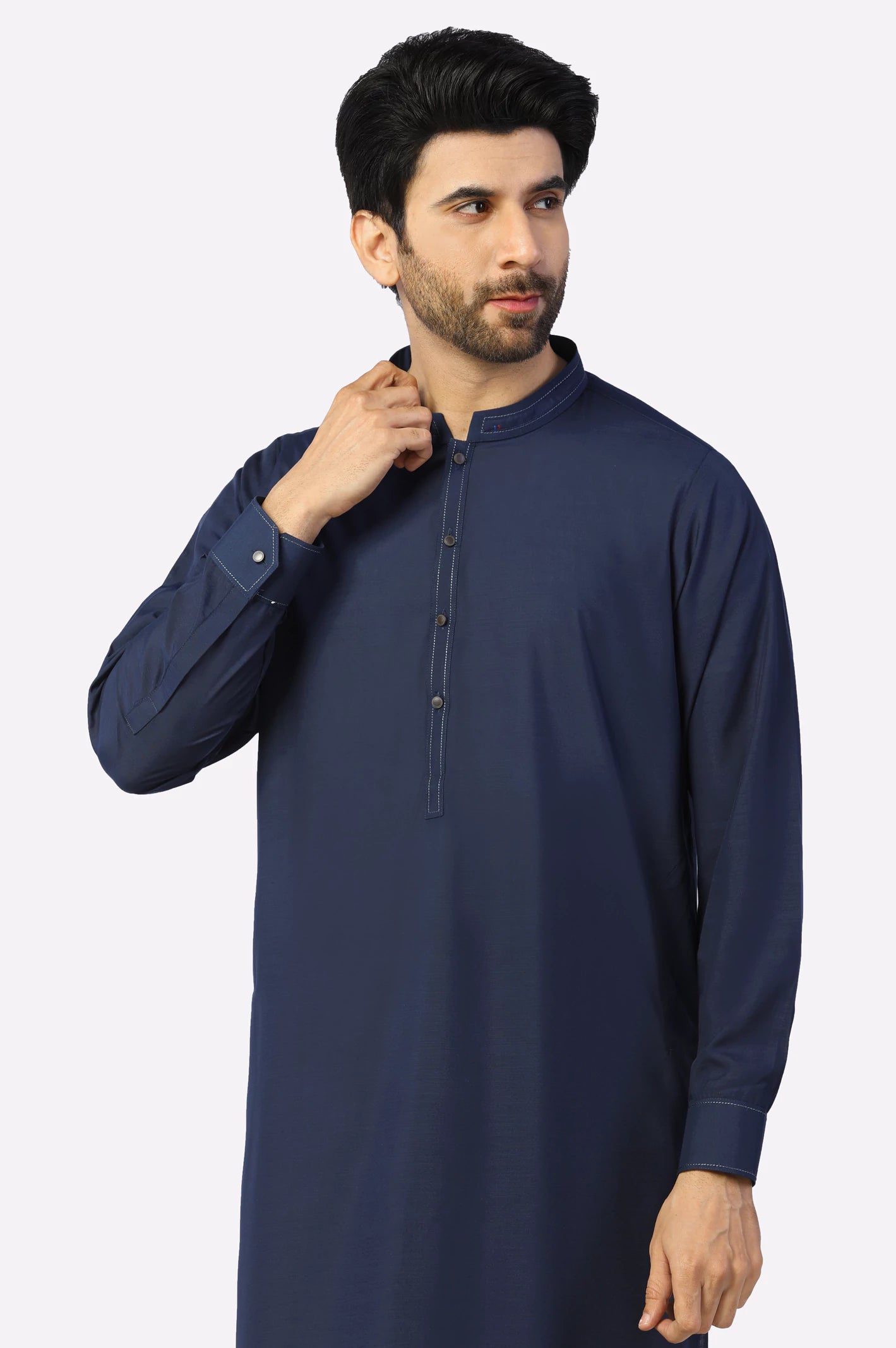 Navy Blue Wash & Wear Shalwar Kameez