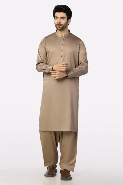 Men's Light Brown Shalwar Kameez in Pakistan