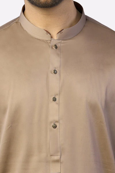 Men's Light Brown Shalwar Kameez for Diners