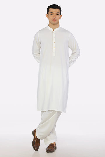 Off White Wash & Wear Shalwar Kameez