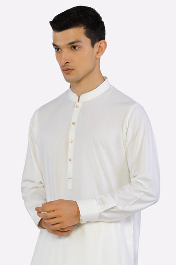 Off White Wash & Wear Shalwar Kameez
