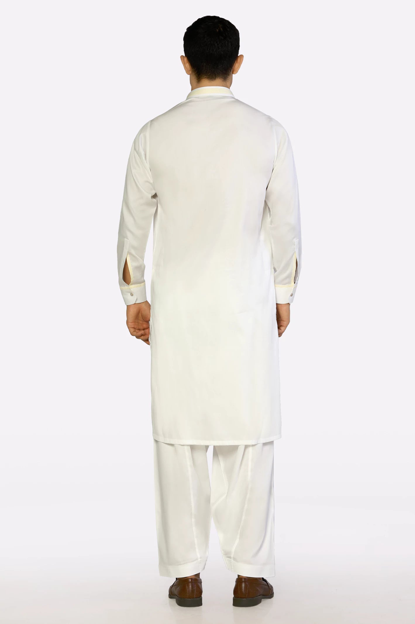 Off White Cotton Shalwar Kameez for Men from Diners