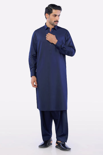 Navy Blue Wash & Wear Shalwar Kameez