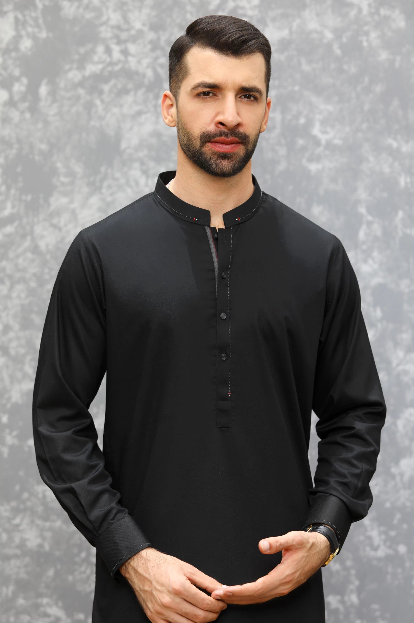 Black Wash & Wear Shalwar Kameez