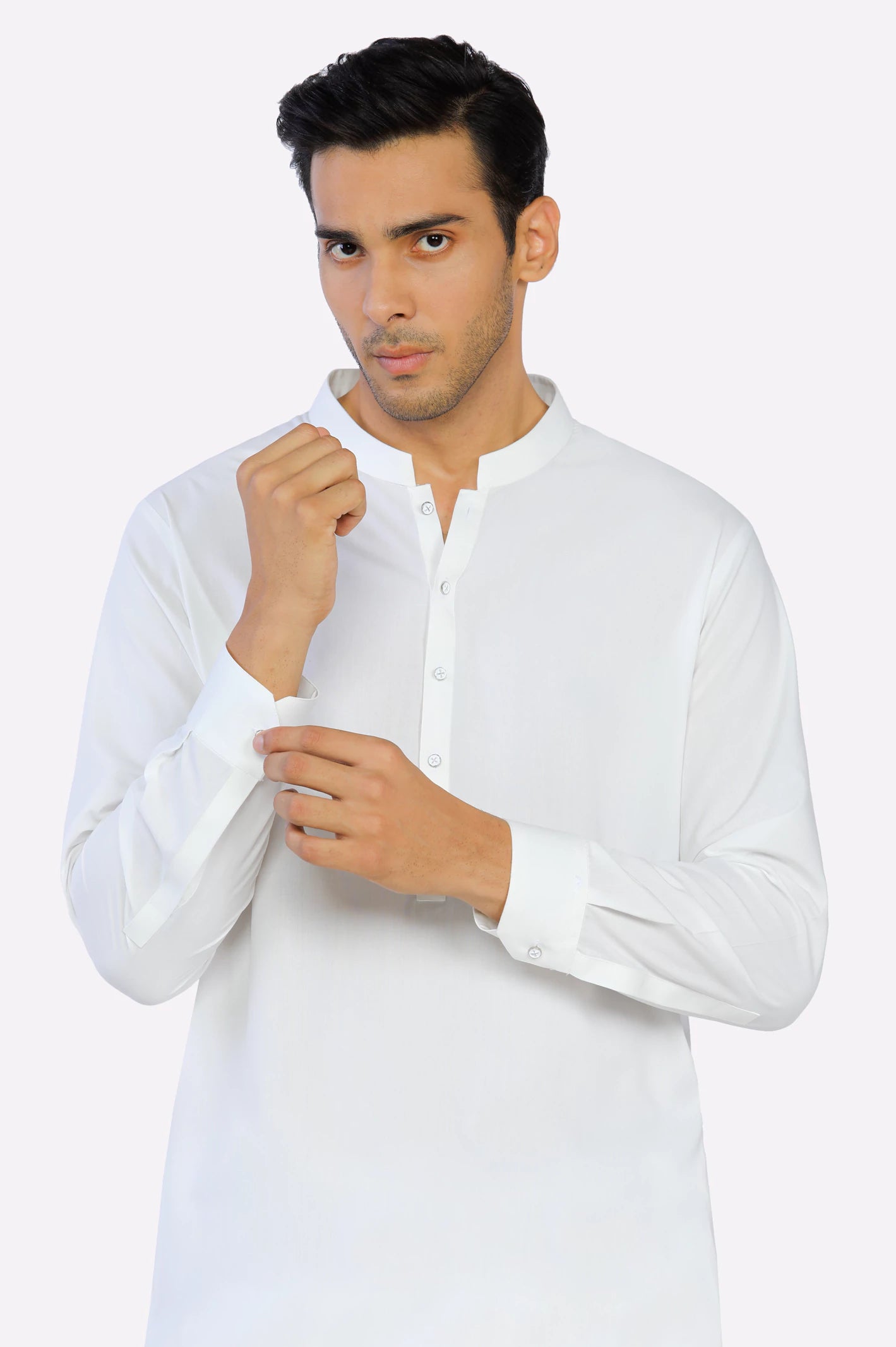 Off White Cotton Shalwar Kameez