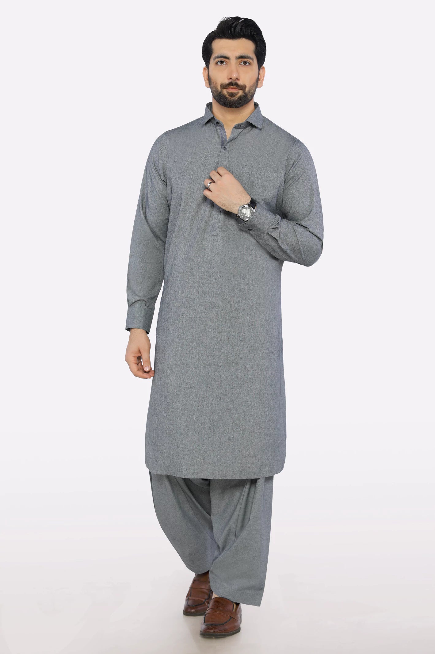 Dark Grey Wear Shalwar Kameez