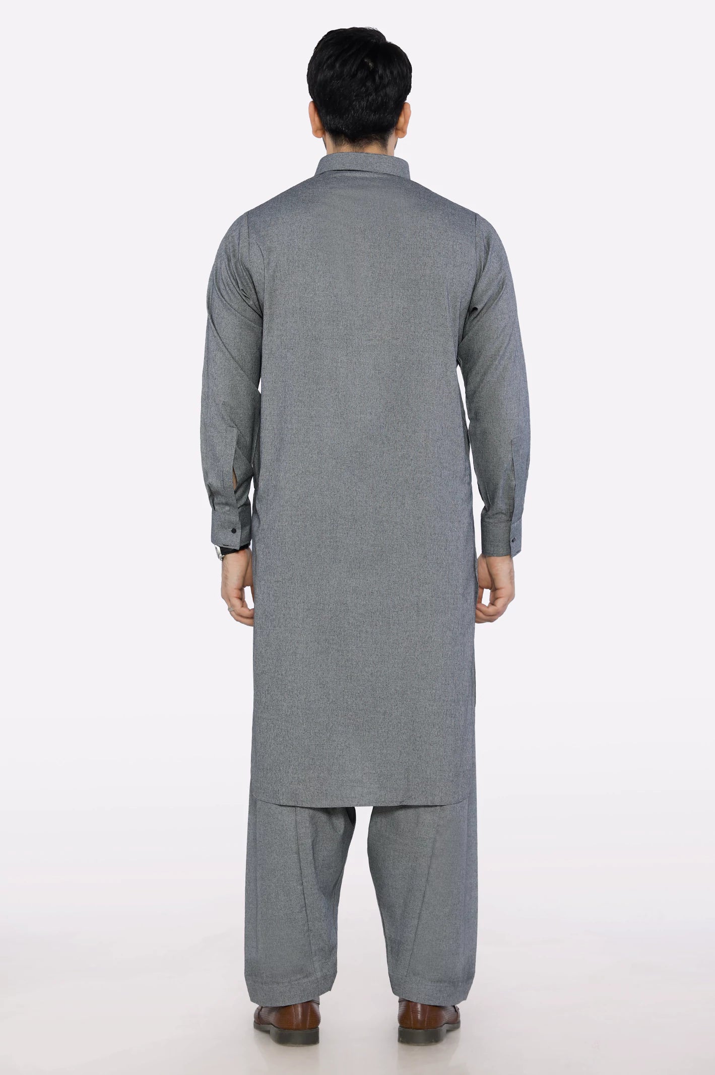 Diners Dark Grey Shalwar Kameez for Men