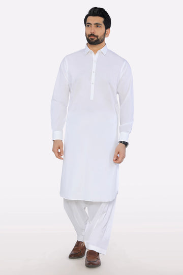 Off White Cotton Shalwar Kameez