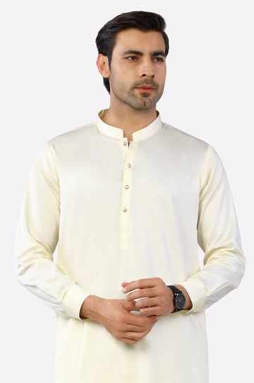 Cream Cotton Shalwar Kameez