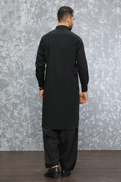 Men Formal Black Wash Shalwar Kameez