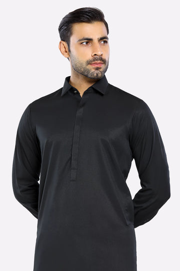 Black Wash & Wear Shalwar Kameez