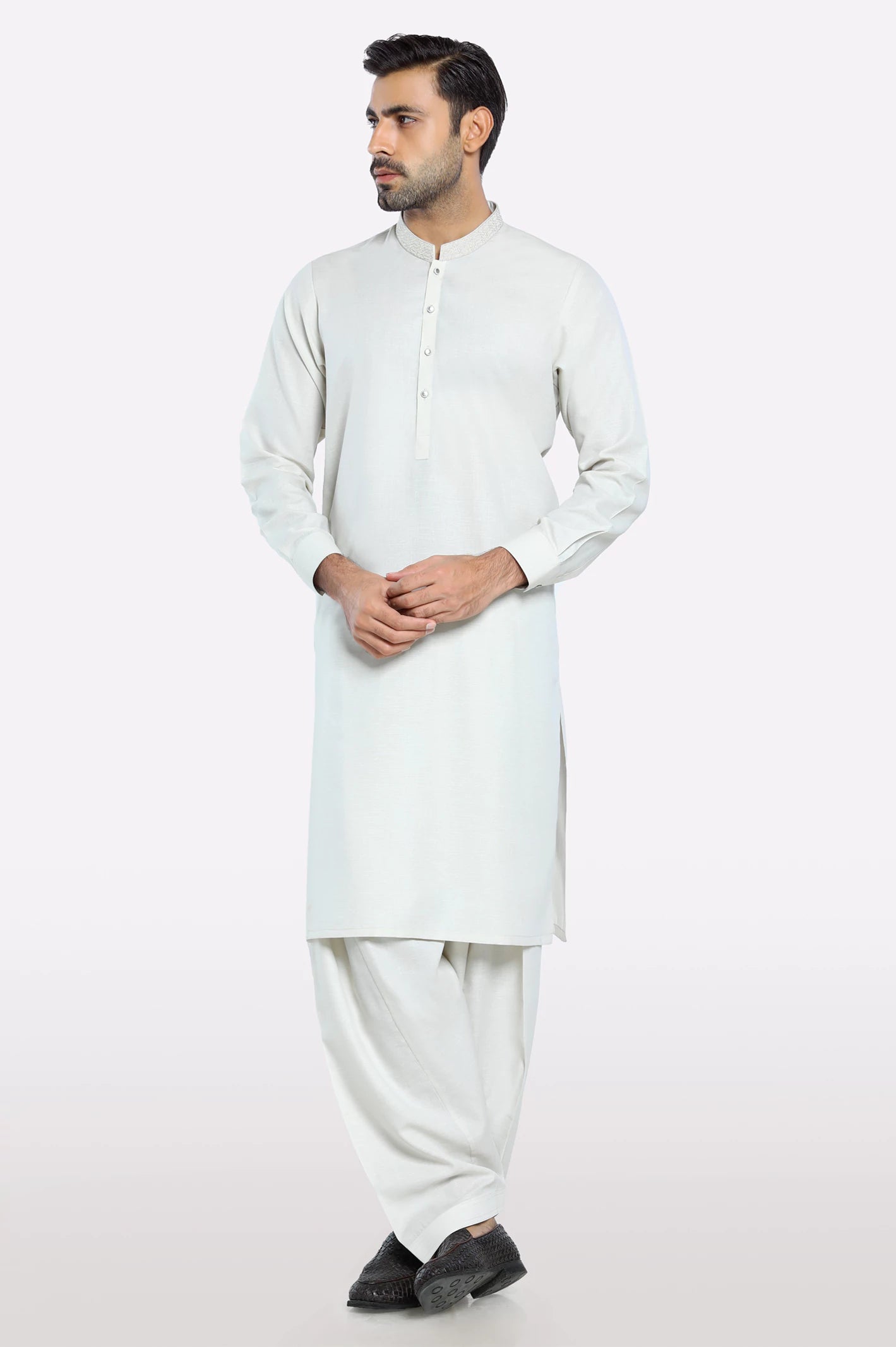 Men Light Beige Shalwar Kameez