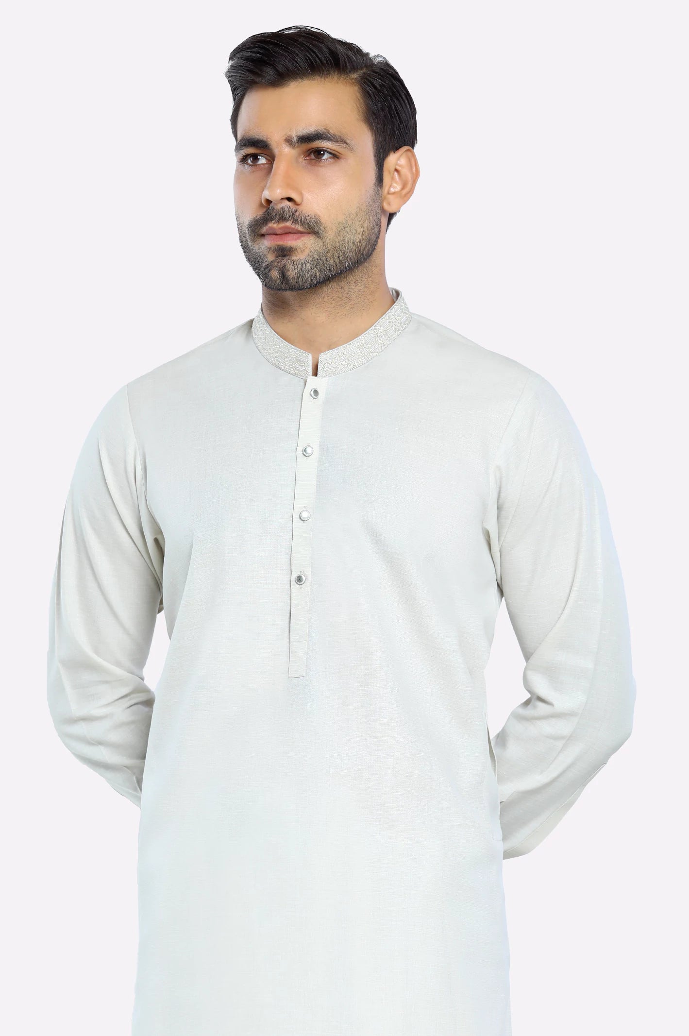 Light Beige Wash & Wear Shalwar Kameez