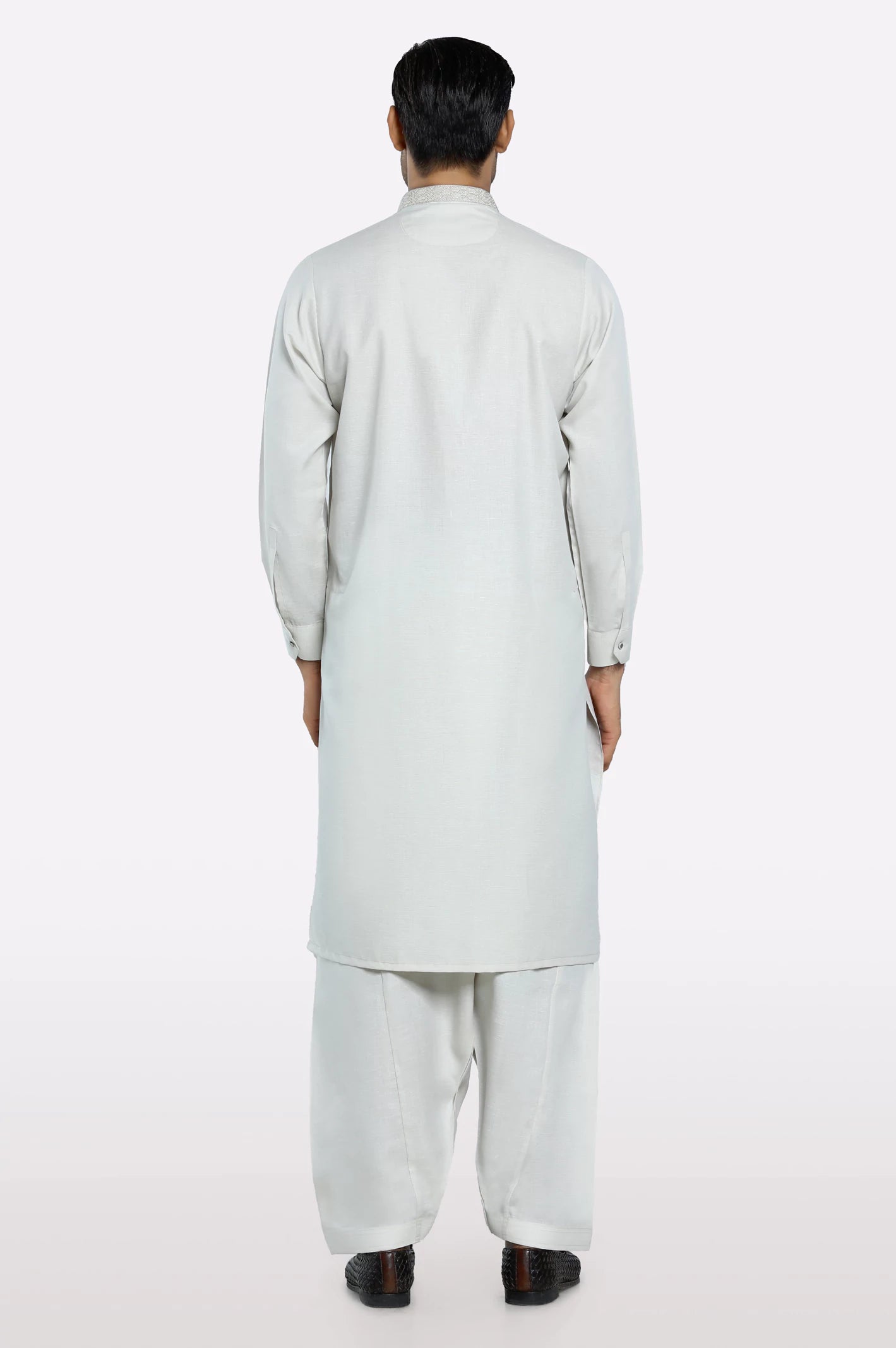 Wash & Wear Light Beige Shalwar Kameez