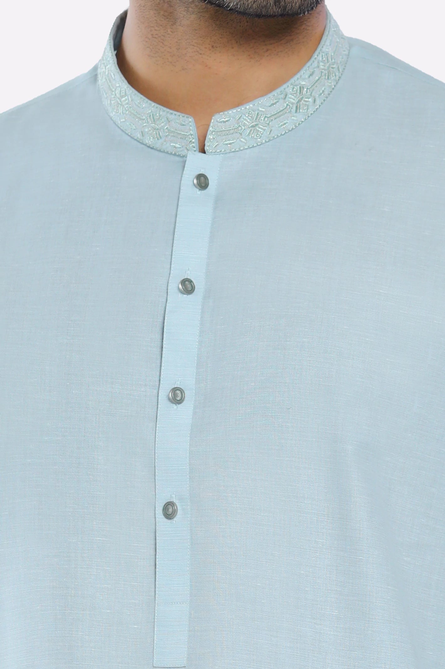 Wash & Wear Light Grey Shalwar Kameez for Men