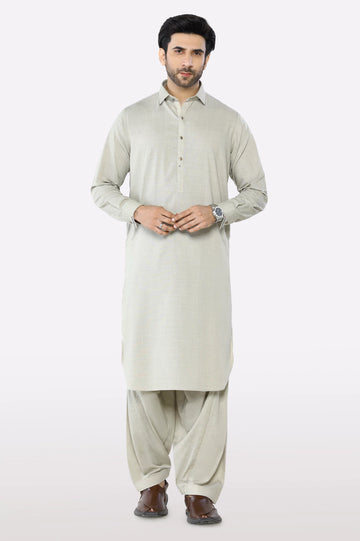 Fawn Wash & Wear Shalwar Kameez