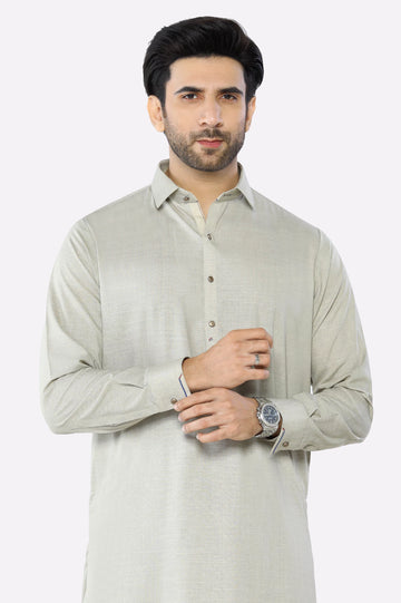 Fawn Wash & Wear Shalwar Kameez