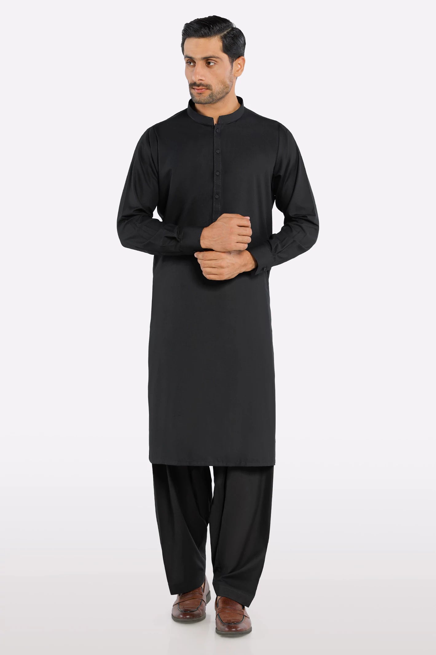 Black Wash & Wear Shalwar Kameez – Diners Pakistan