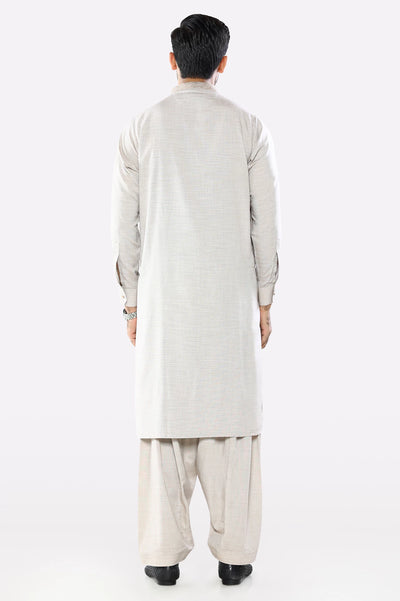 Men Light Brown Wash & Wear Shalwar Kameez