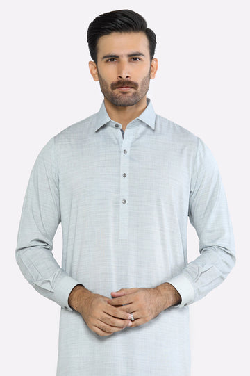 Light Grey Wash & Wear Shalwar Kameez