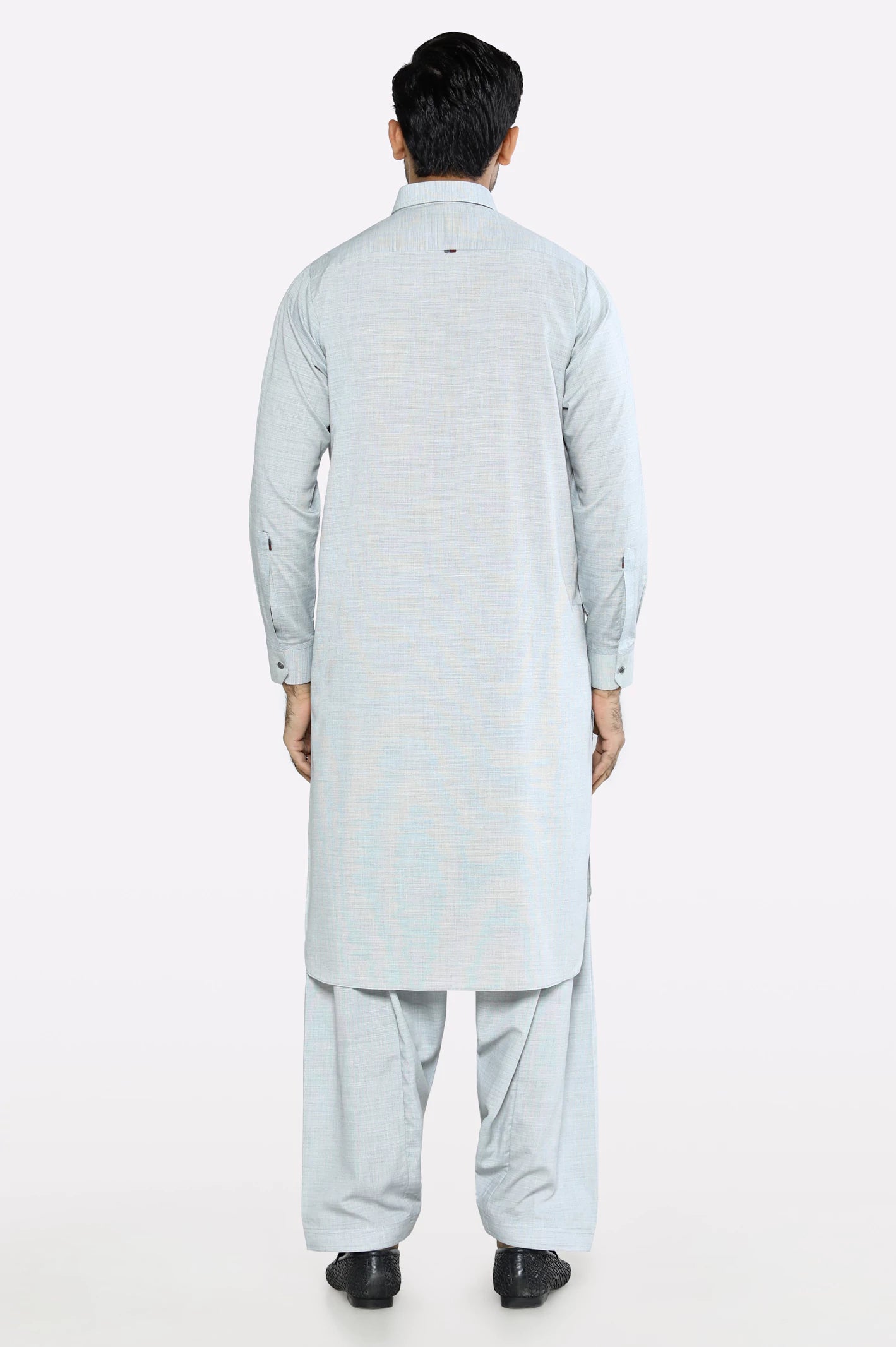 Wash & Wear Light Grey Men  Shalwar Kameez