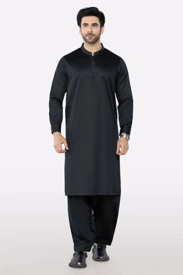 Black Cotton Shalwar Kameez
