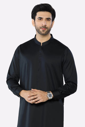 Black Cotton Shalwar Kameez