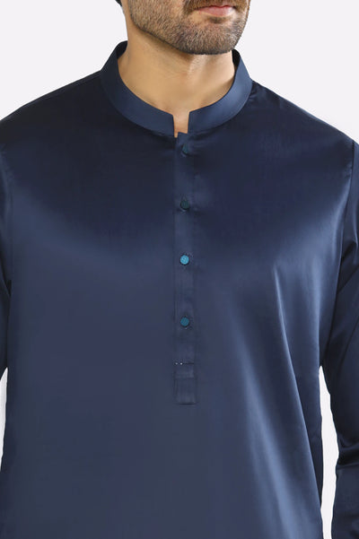 Navy Blue Men Cotton Shalwar Kameez