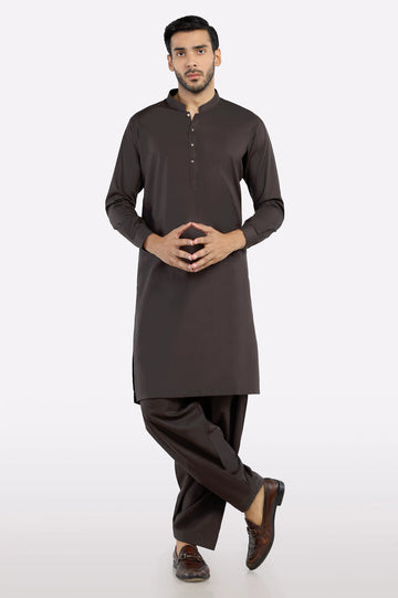 Coffee Brown Cotton Shalwar Kameez