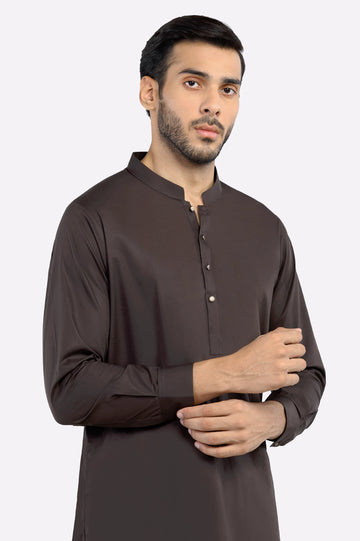 Coffee Brown Cotton Shalwar Kameez