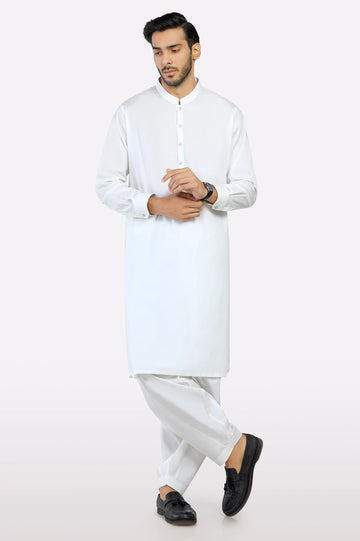 Off White Cotton Shalwar Kameez