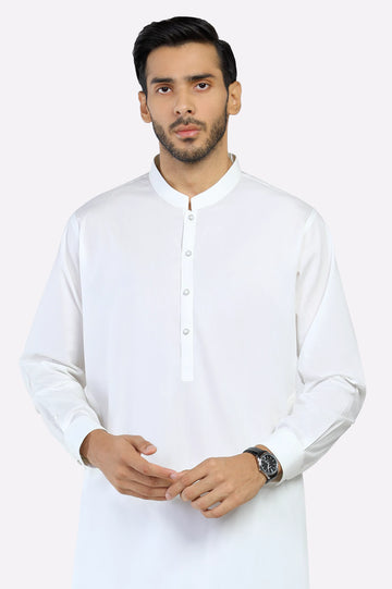 Off White Cotton Shalwar Kameez