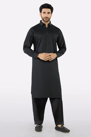 Black Cotton Shalwar Kameez