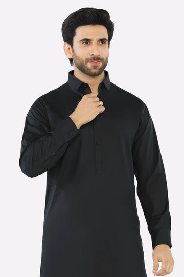 Black Cotton Shalwar Kameez