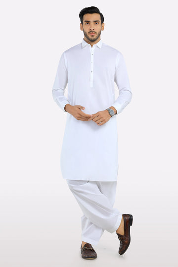 Off White Cotton Shalwar Kameez