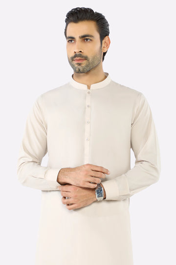 Light Beige Wash & Wear Shalwar Kameez