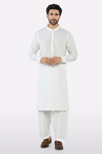Off White Wash & Wear Shalwar Kameez