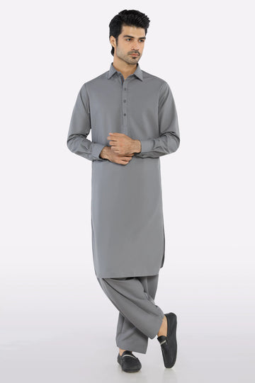 Grey Wash & Wear Shalwar Kameez